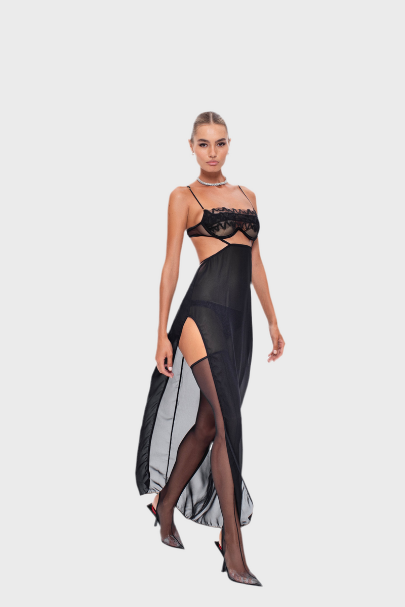 Stardust Maxi Dress Black