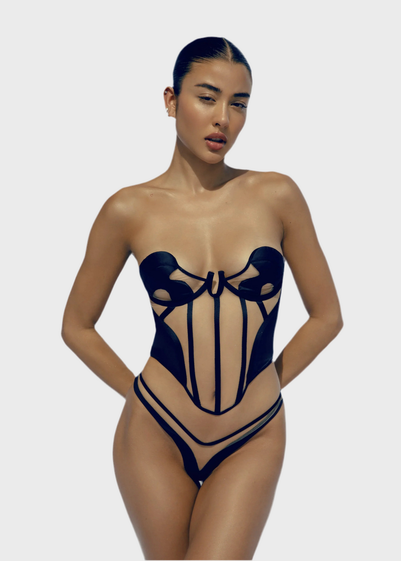 Violet Corset Black