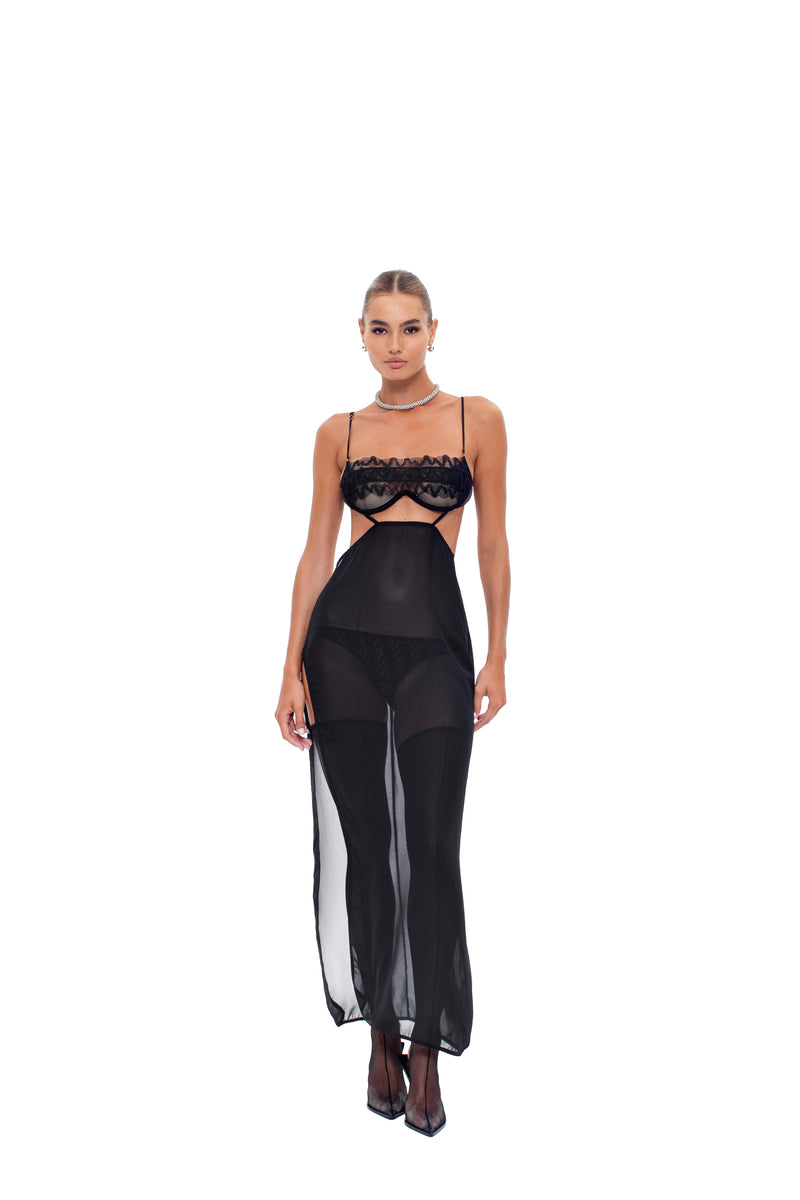 Stardust Maxi Dress Black