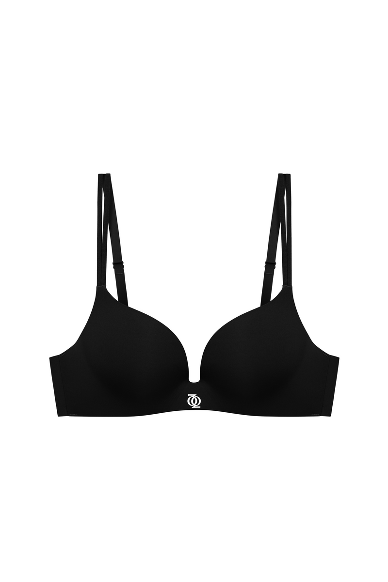 Second Skin Teardrop Push Up Bra Black