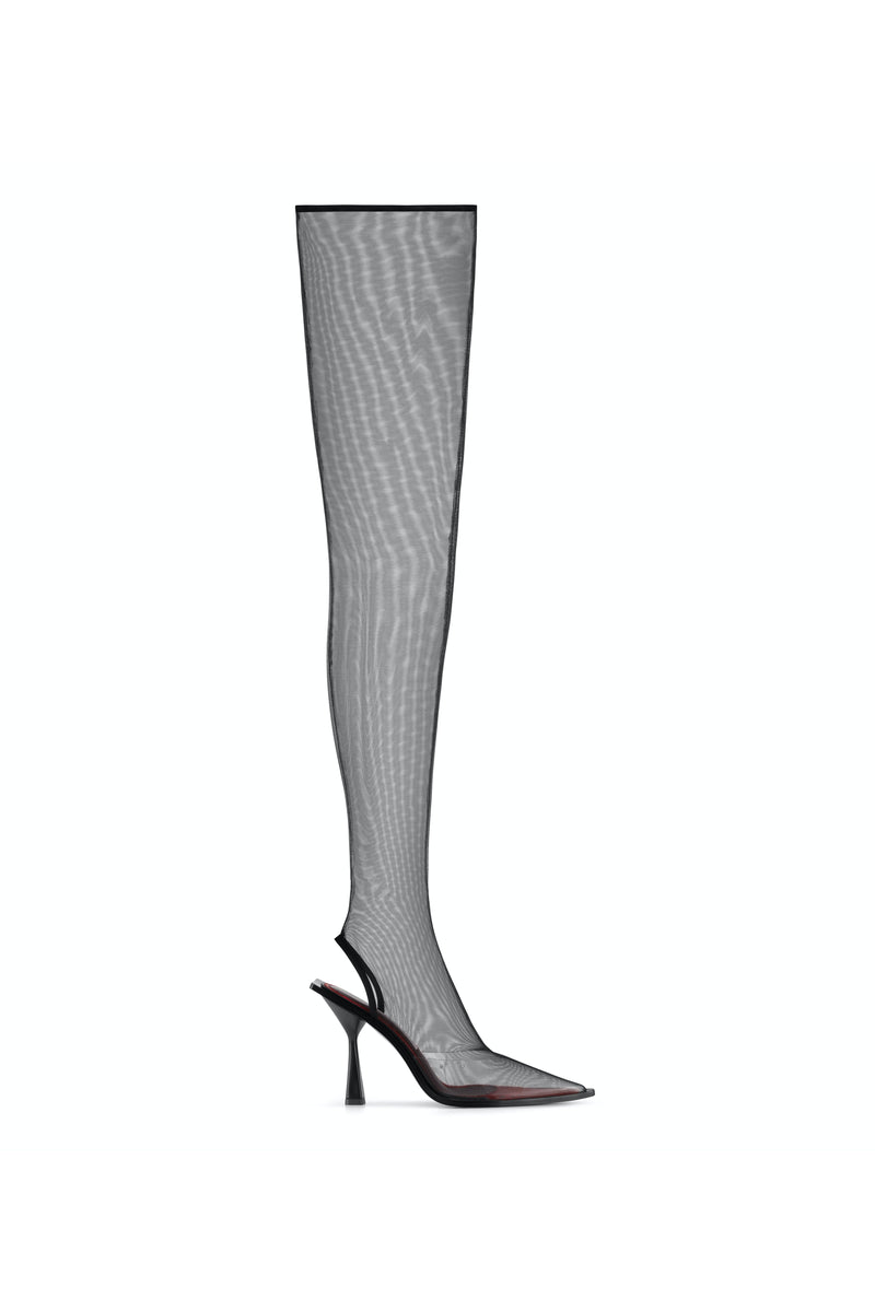Stay-Up Fetish Mesh Boots