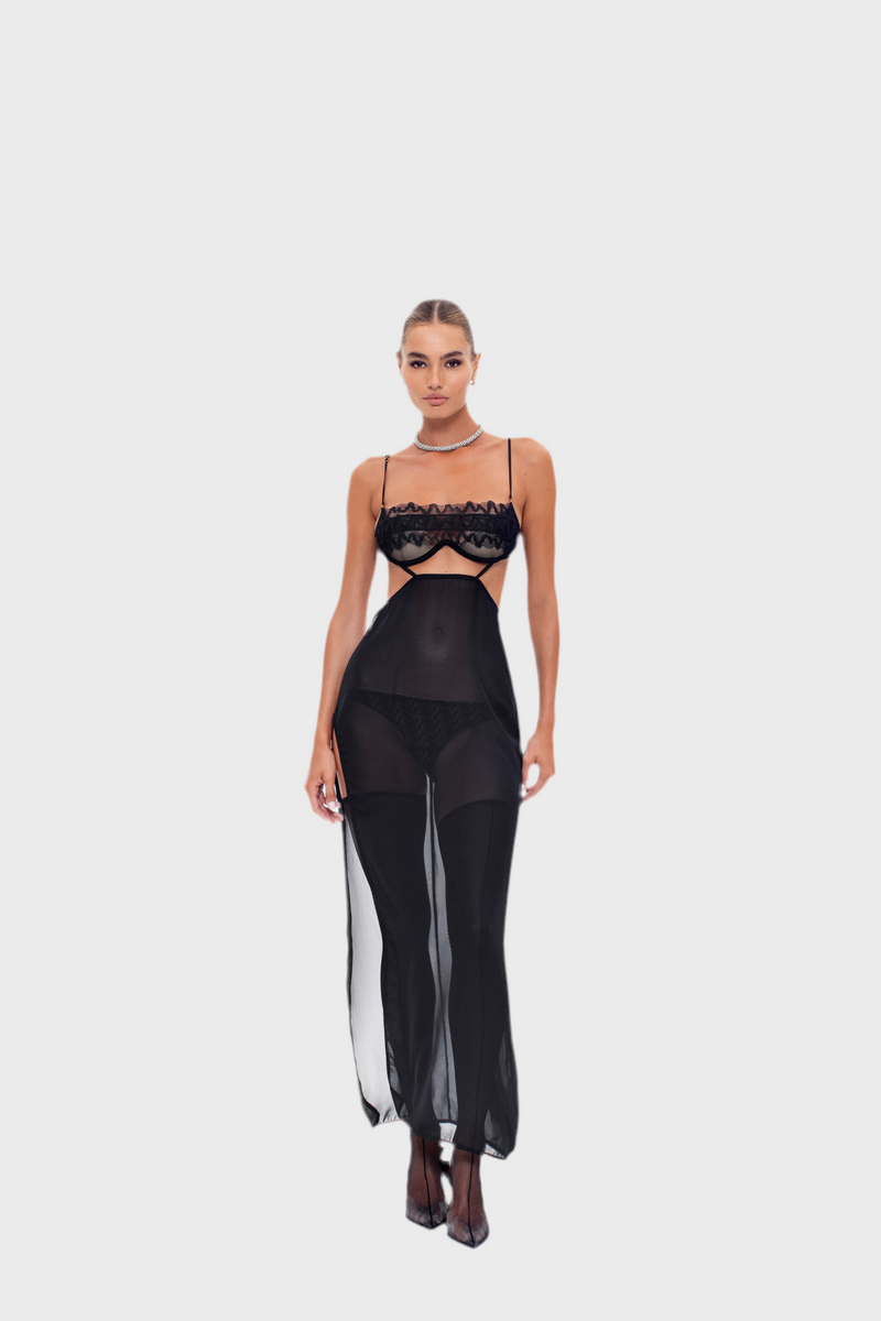 Stardust Maxi Dress Black