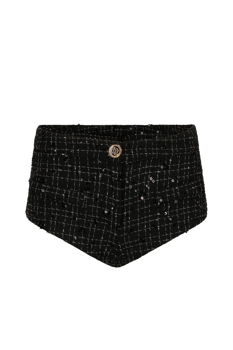 ASAP Tweed Shorts Black