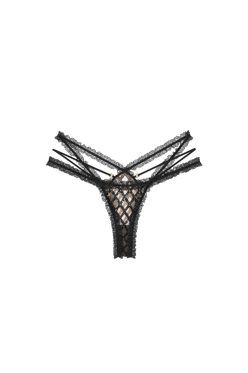 Valentina Thong Black