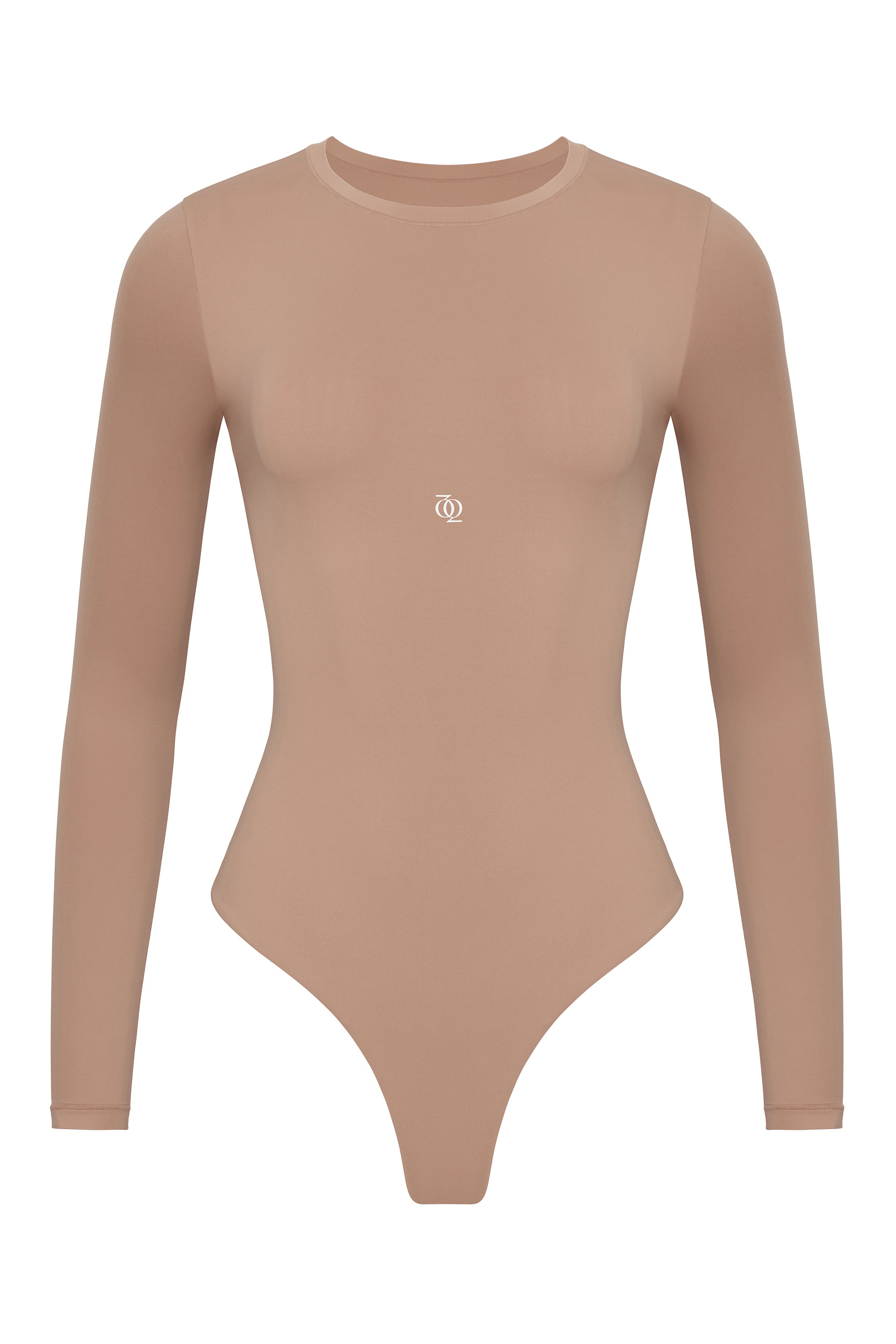 Second Skin Long Sleeve Crew-Neck Bodysuit Nude