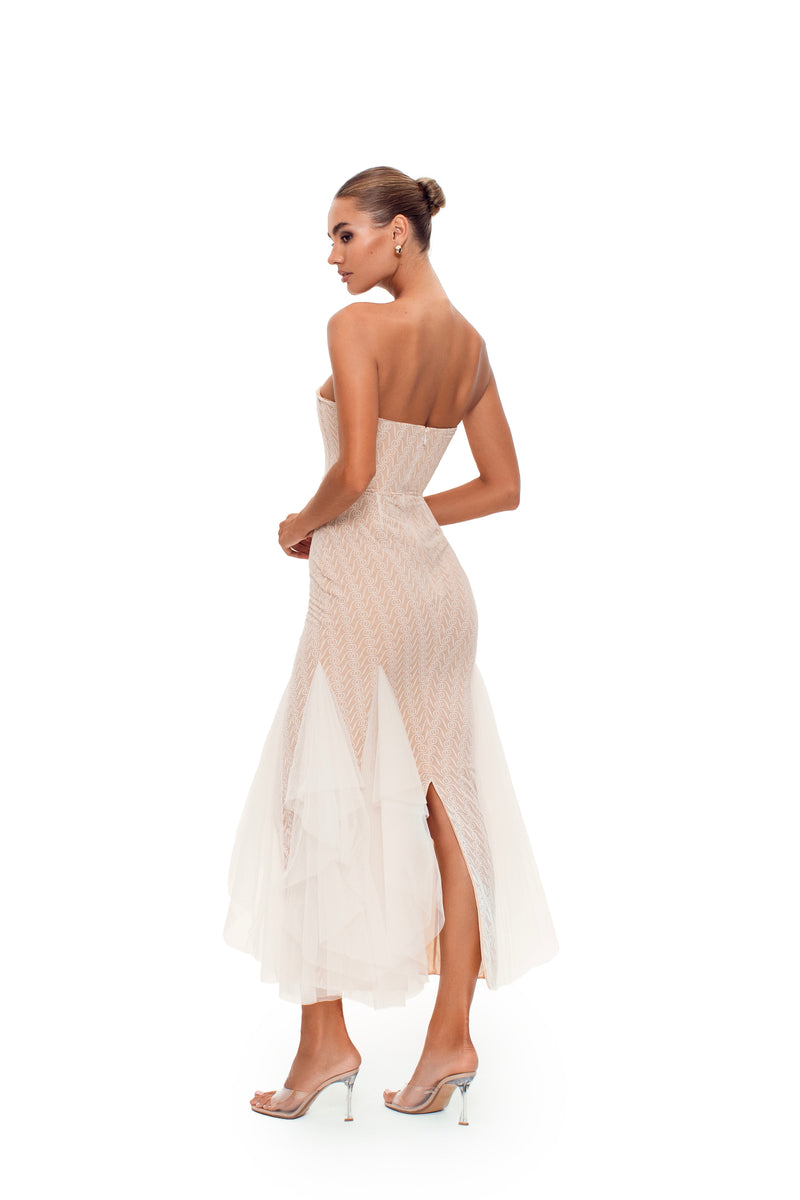 Alizee Strapless Dress White