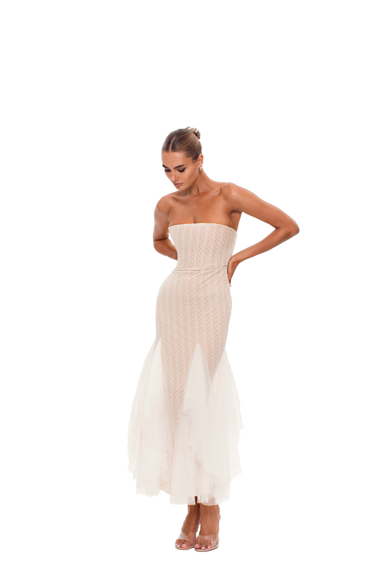 Alizee Strapless Dress White