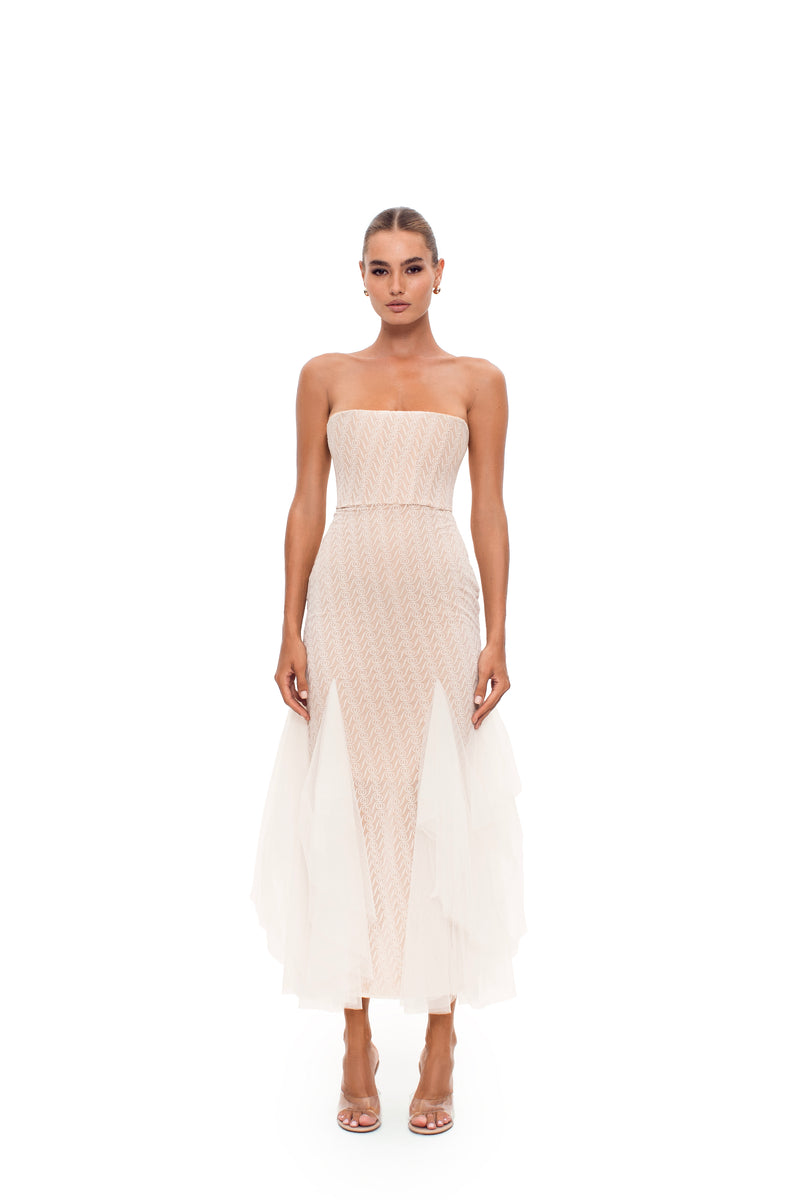 Alizee Strapless Dress White