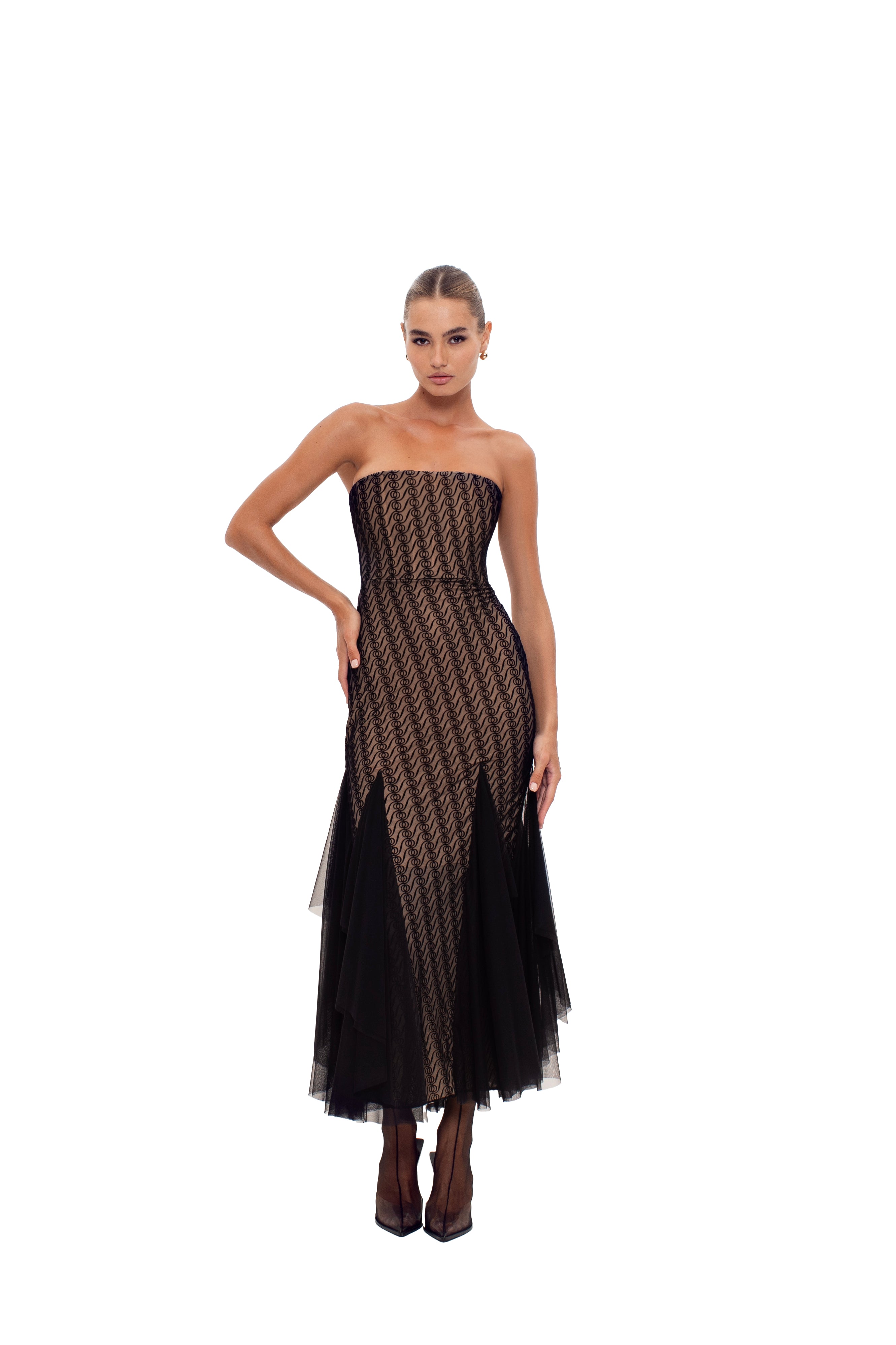 Alizee Strapless Dress Black