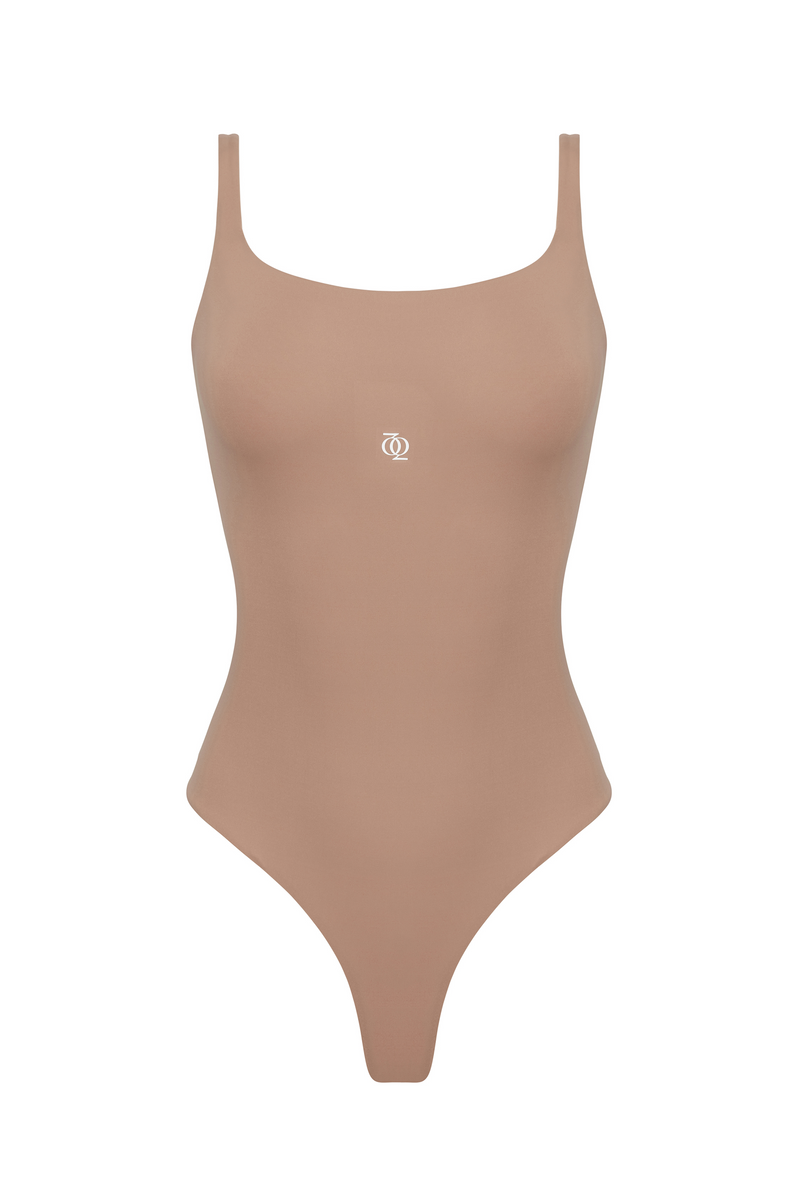 Second Skin Square-Neck Bodysuit Nude