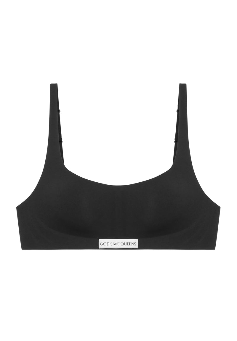 Second Skin Bralette Scoop-Neck Black