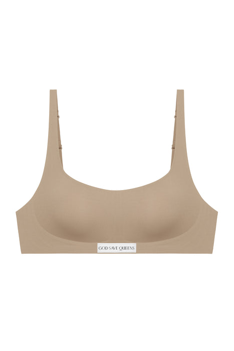 Second Skin Bralette Scoop-Neck Mocha