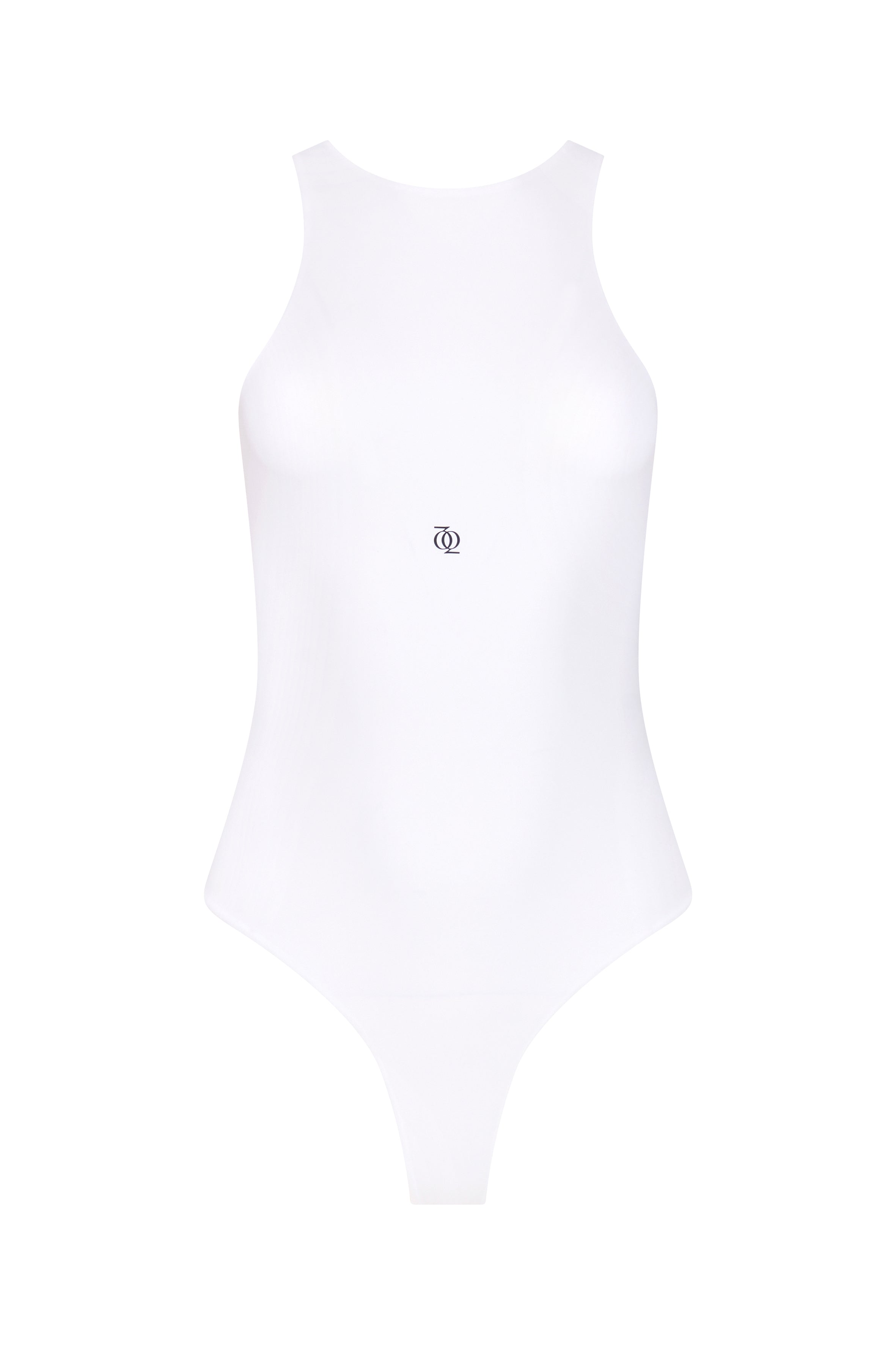 Second Skin High-Neck Bodysuit White