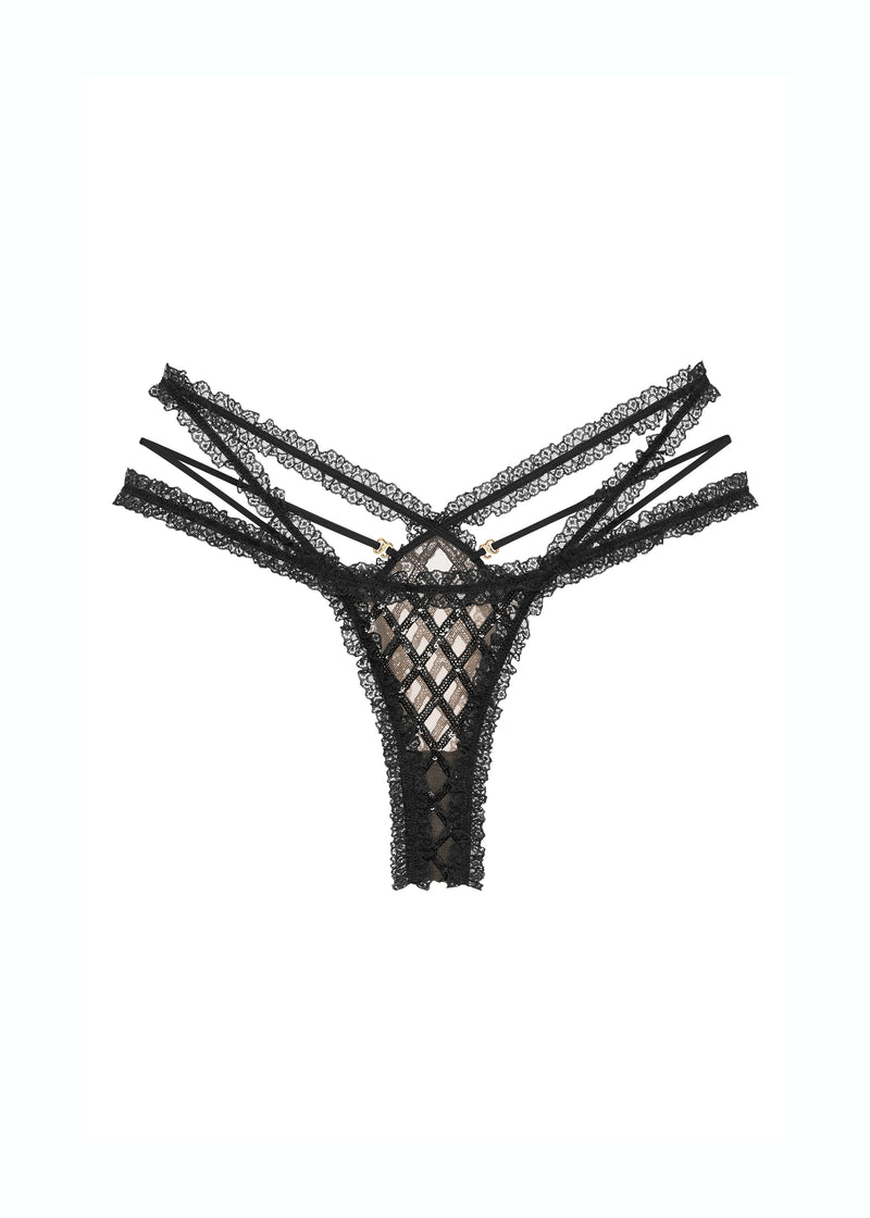 Valentina Thong Black