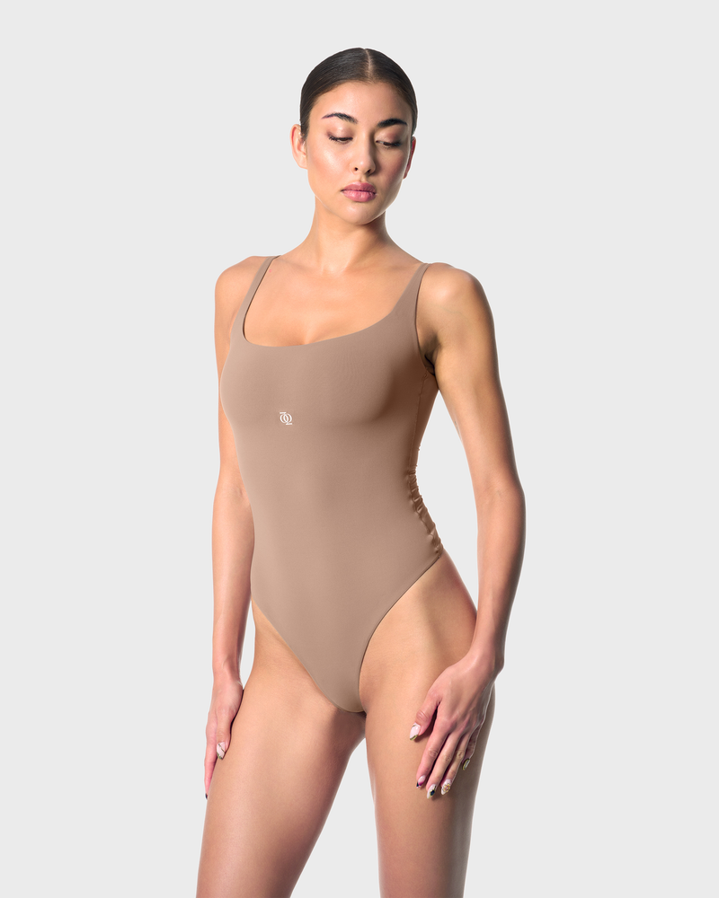 Second Skin Square-Neck Bodysuit Nude