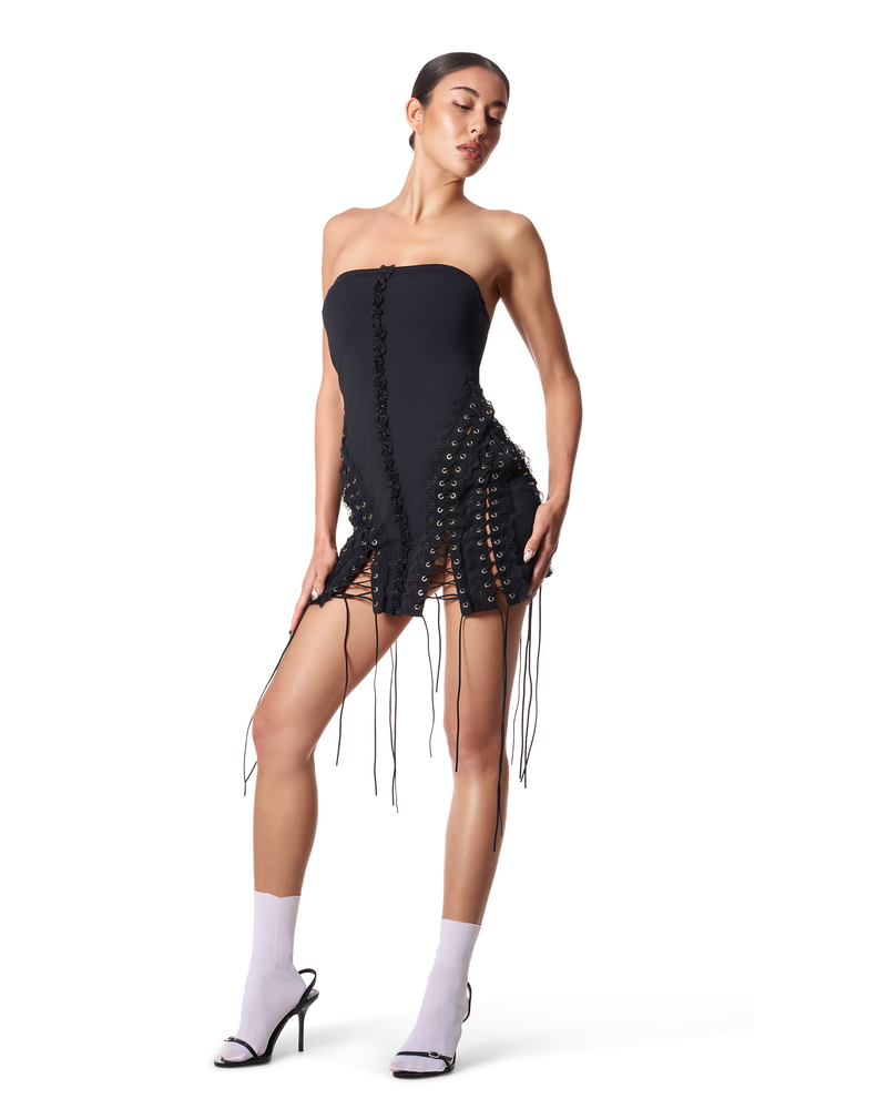 Sorry I'm Late Dress Black