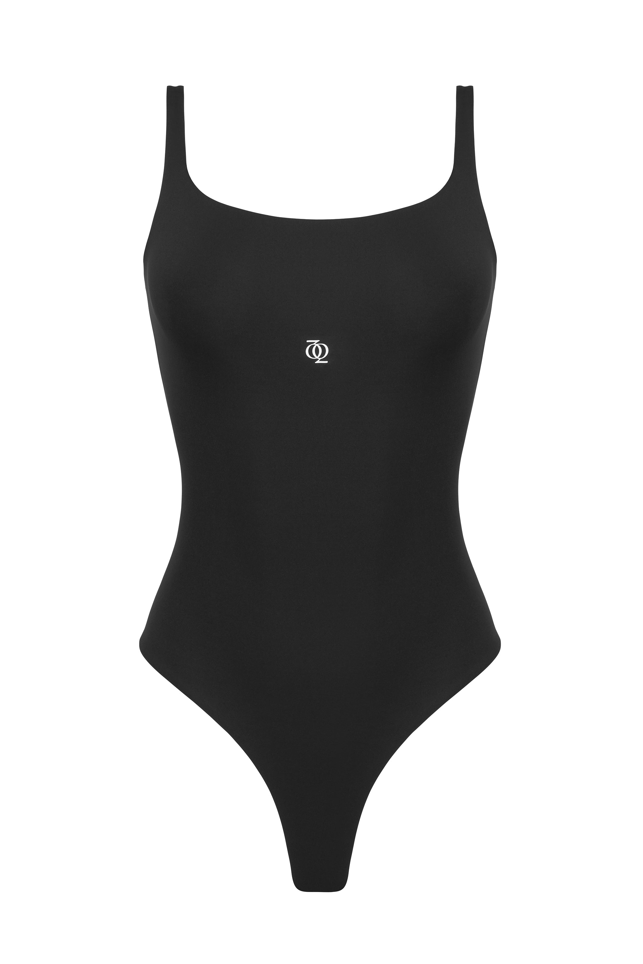 Second Skin Square-Neck Bodysuit Black