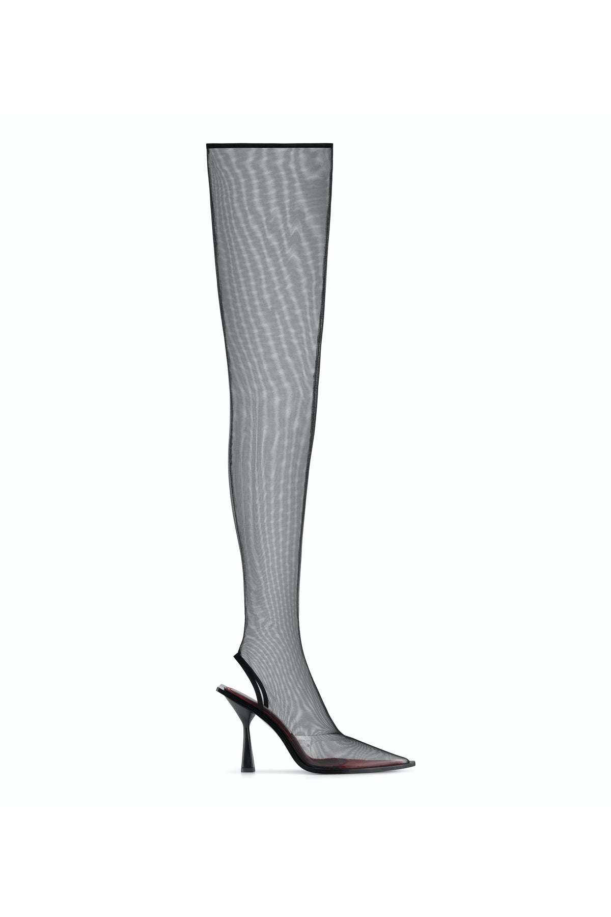 Stay-Up Fetish Mesh Boots